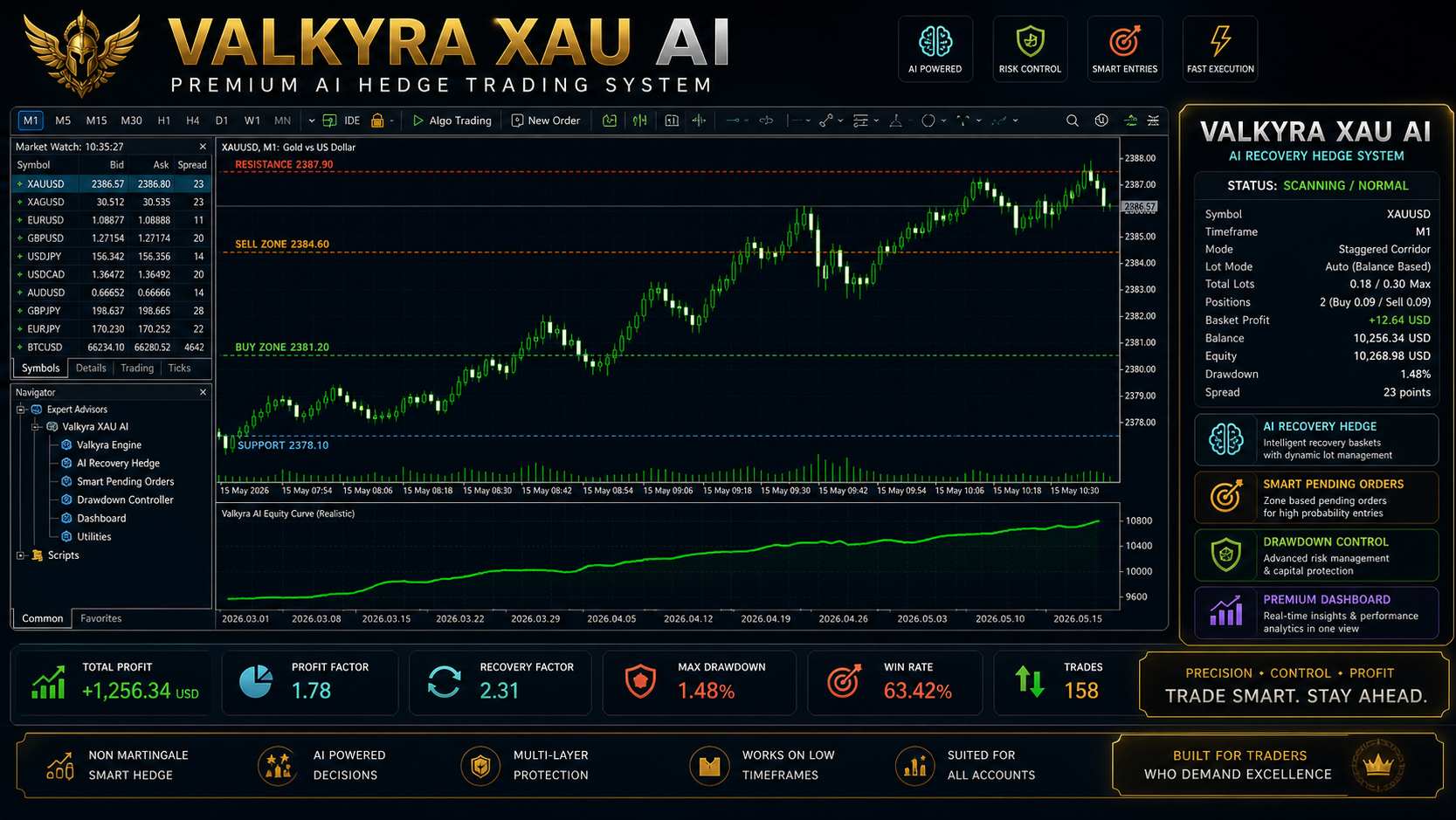 Valkyra XAU Hedging MT5 product screenshot